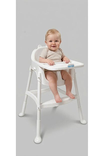 Bebek Mama Sandalyesi-Beyaz