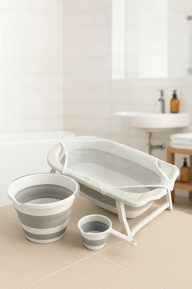 Bebek Küveti  Katlanır  Banyo Seti  Hediye Fileli