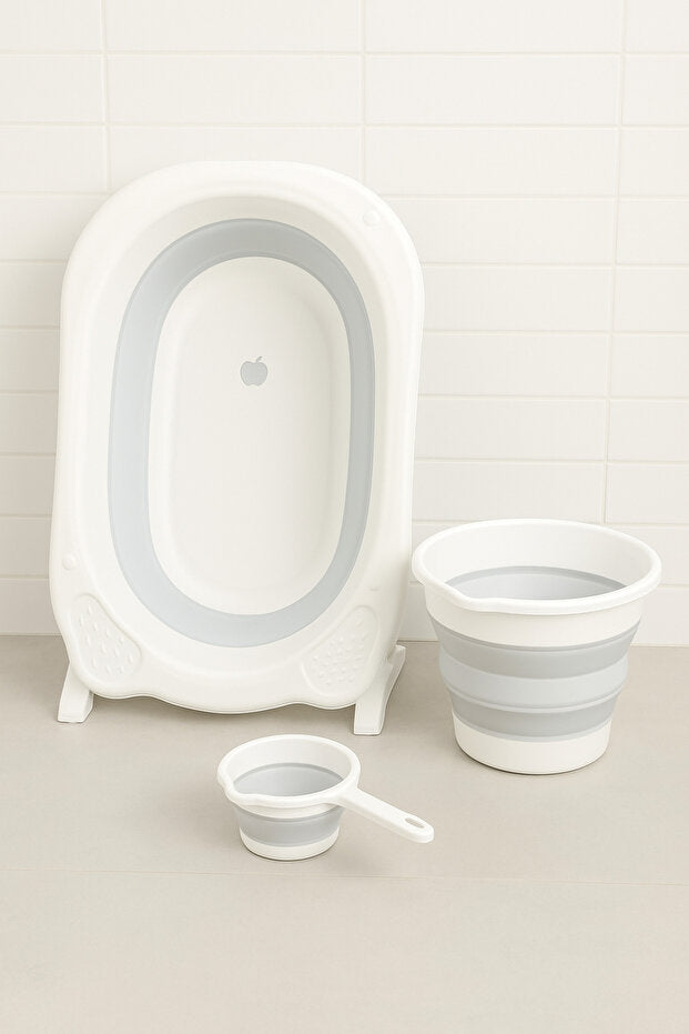 Bebek Küveti  Katlanır  Banyo Seti  Hediye Fileli