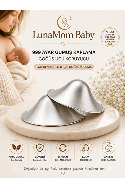 Bebisce gümüş kaplama göğüs koruyucu kapak