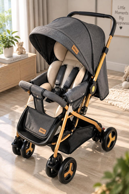 Bebisce Füme Gold Çift Yönlü Bebek Arabası